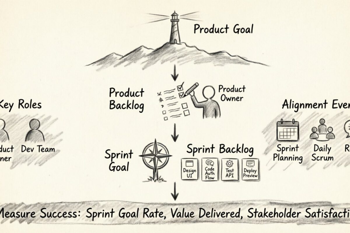 Scrum-Leitfaden: Ausrichtung der Sprint-Arbeit am Produktziel