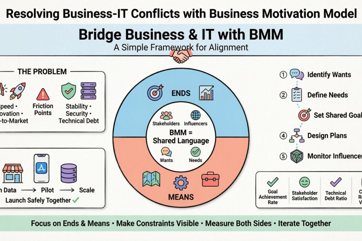Business Motivation Model: Konflikte zwischen Geschäftseinheiten und IT lösen