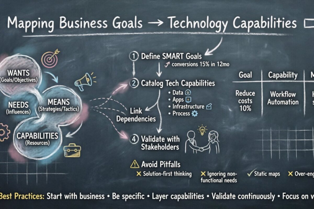 Modelo de Motivación Empresarial: Mapa de Objetivos Empresariales a Capacidades Tecnológicas
