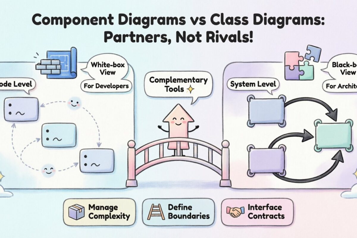 Desmentidor de mitos: ¿Los diagramas de componentes reemplazan a los diagramas de clases?