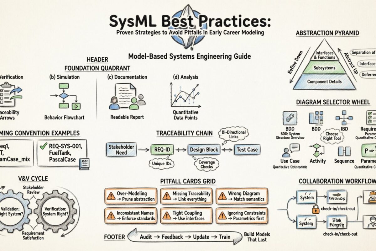 Prácticas recomendadas de SysML: Estrategias comprobadas para evitar errores en la modelización durante las primeras etapas de la carrera