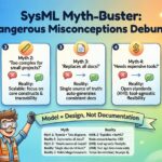 Desmentidor de mitos de SysML: Desmontando 5 mitos peligrosos sobre la modelización de sistemas