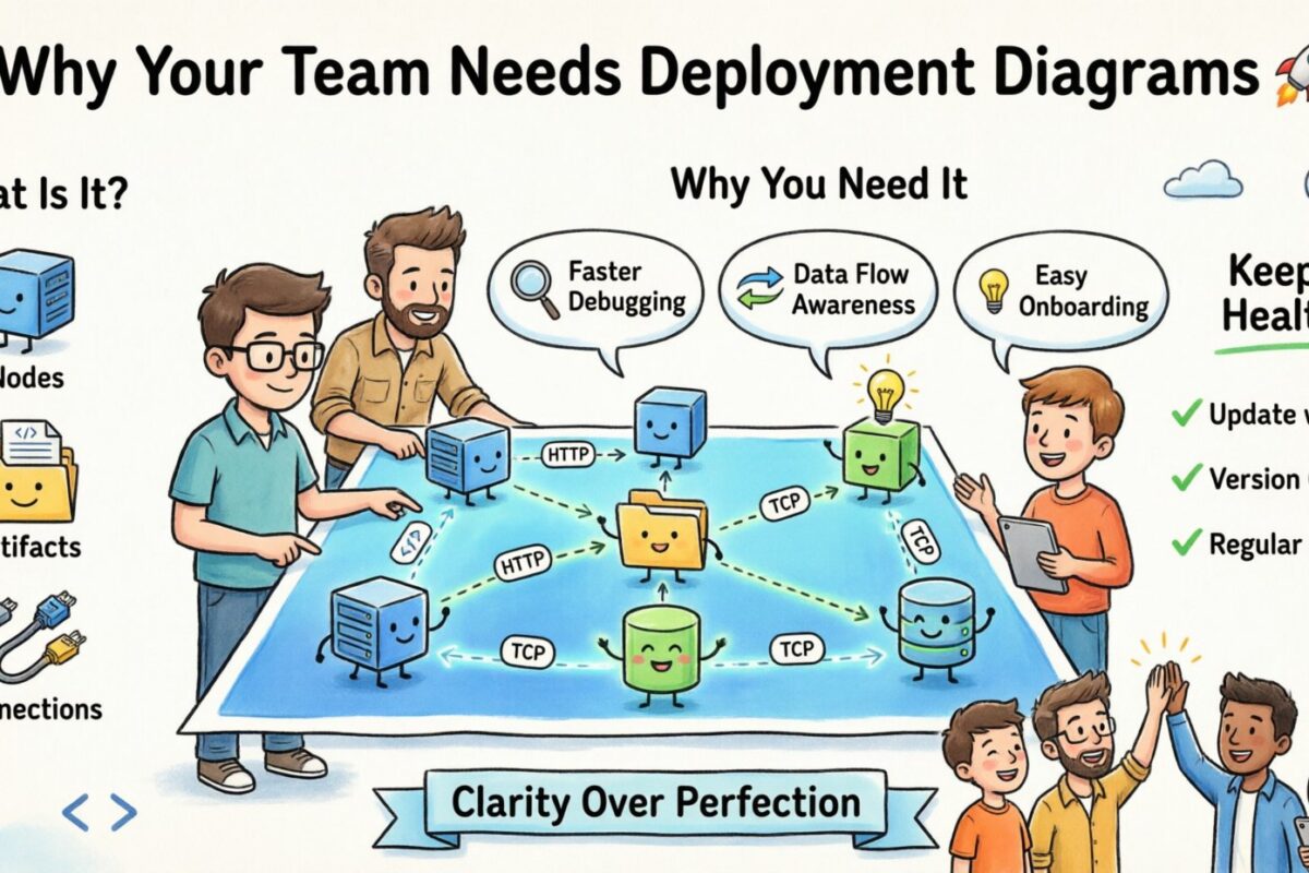 Por qué tu equipo necesita diagramas de despliegue (incluso si no eres arquitecto)