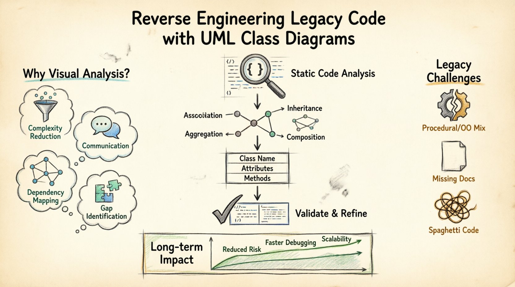 Ingeniería inversa del código heredado con diagramas de clases UML 🛠️