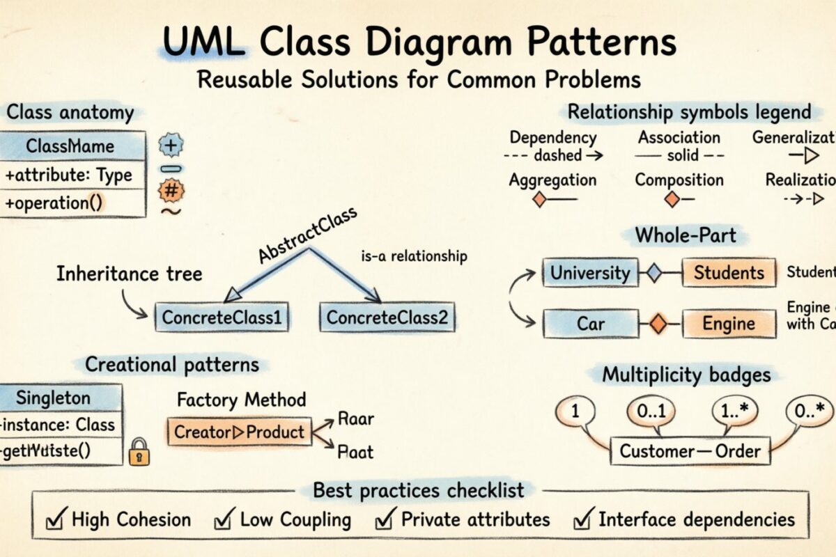 Patrones de diagramas de clases UML: soluciones reutilizables para problemas comunes