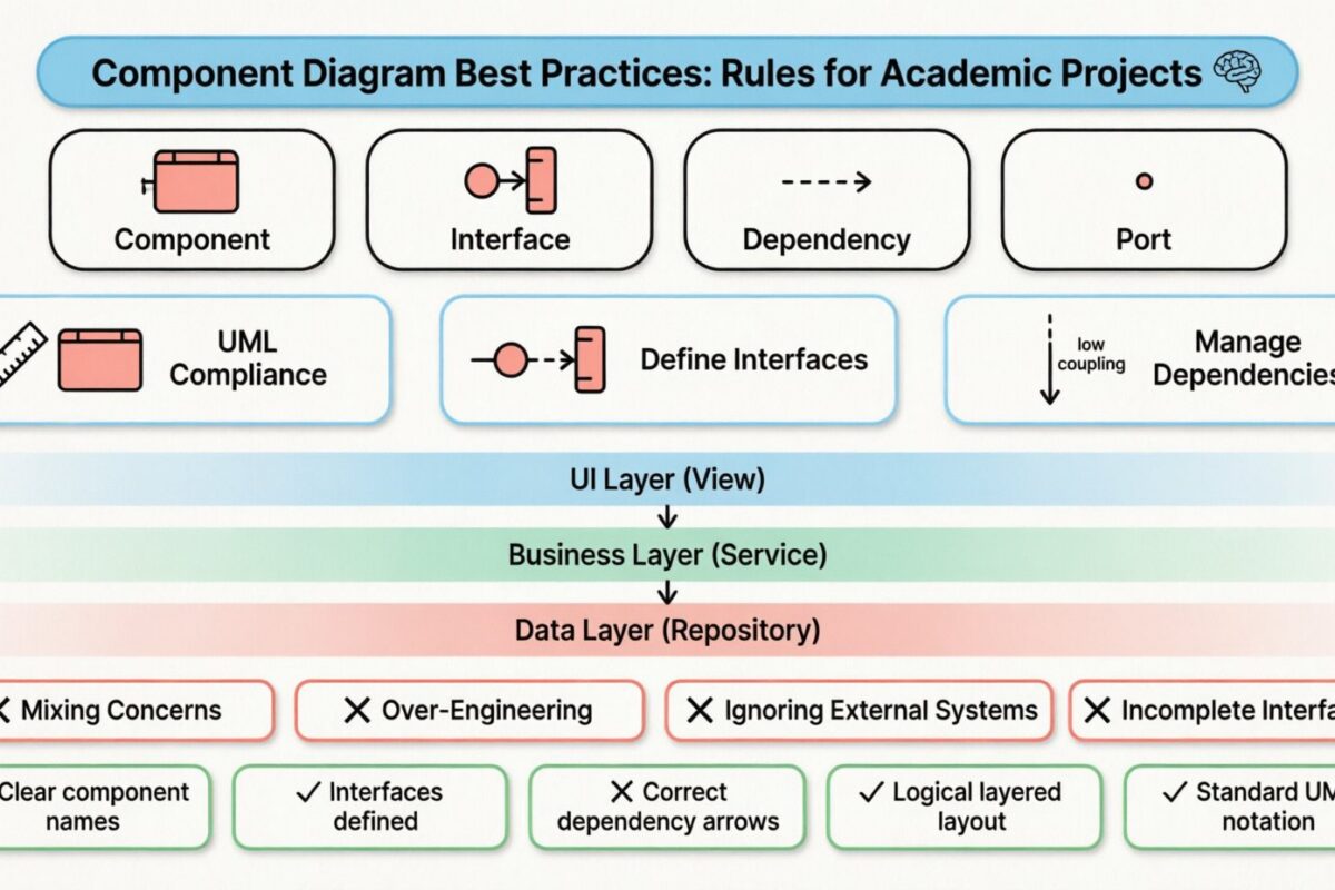 Praktik Terbaik Diagram Komponen: Aturan untuk Proyek Akademik