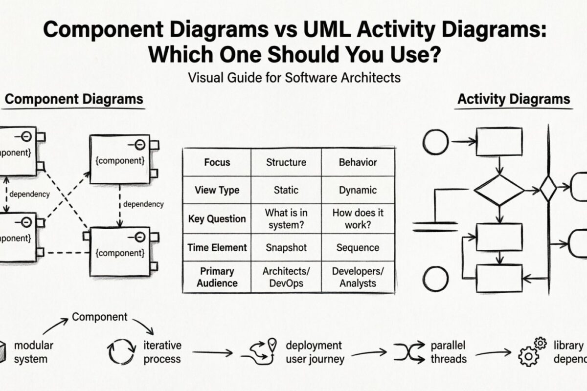 Diagramy składników w porównaniu z diagramami działania UML: Który należy wybrać?