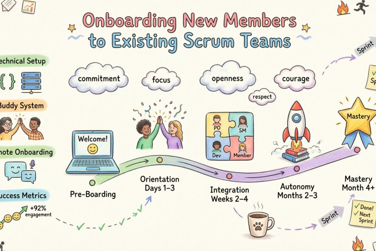Guia Scrum: Onboarding de Novos Membros em Equipes Scrum Estabelecidas