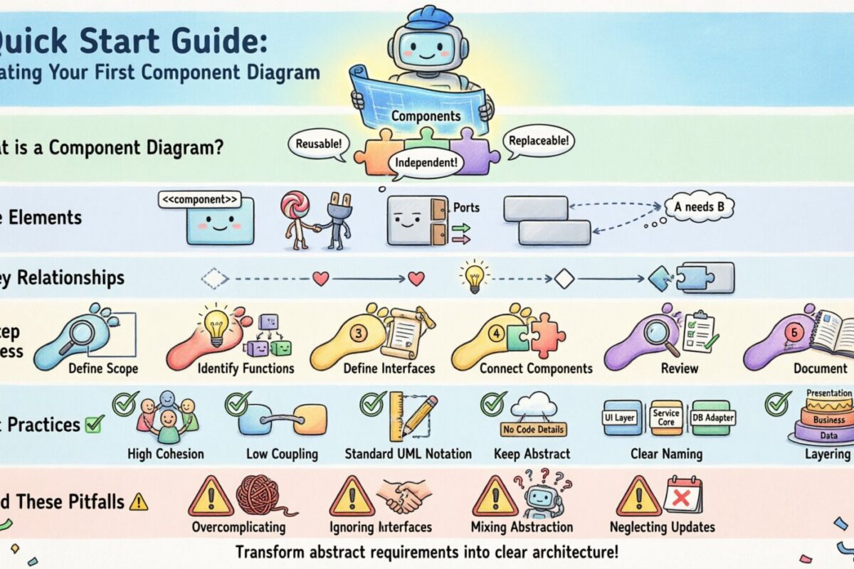 Um Guia Rápido para Criar seu Primeiro Diagrama de Componentes