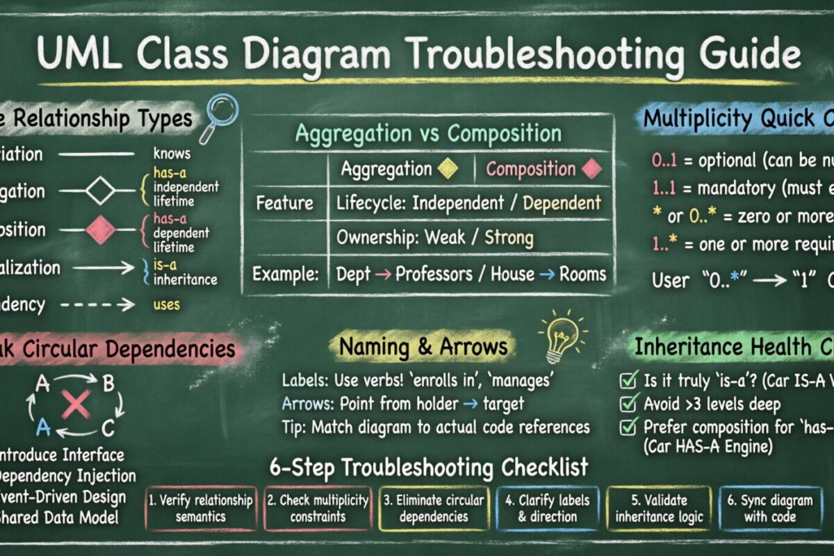 Solucionando problemas em relacionamentos complexos em seus diagramas de classes UML
