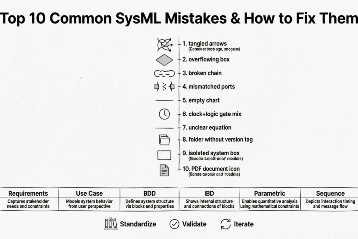 10 sai lầm phổ biến trong SysML mà các kỹ sư hệ thống mới thường mắc phải và cách khắc phục