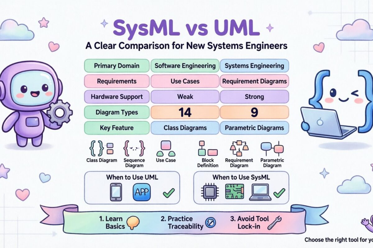 SysML vs UML: A Clear Comparison for New Systems Engineers Starting Their Journey