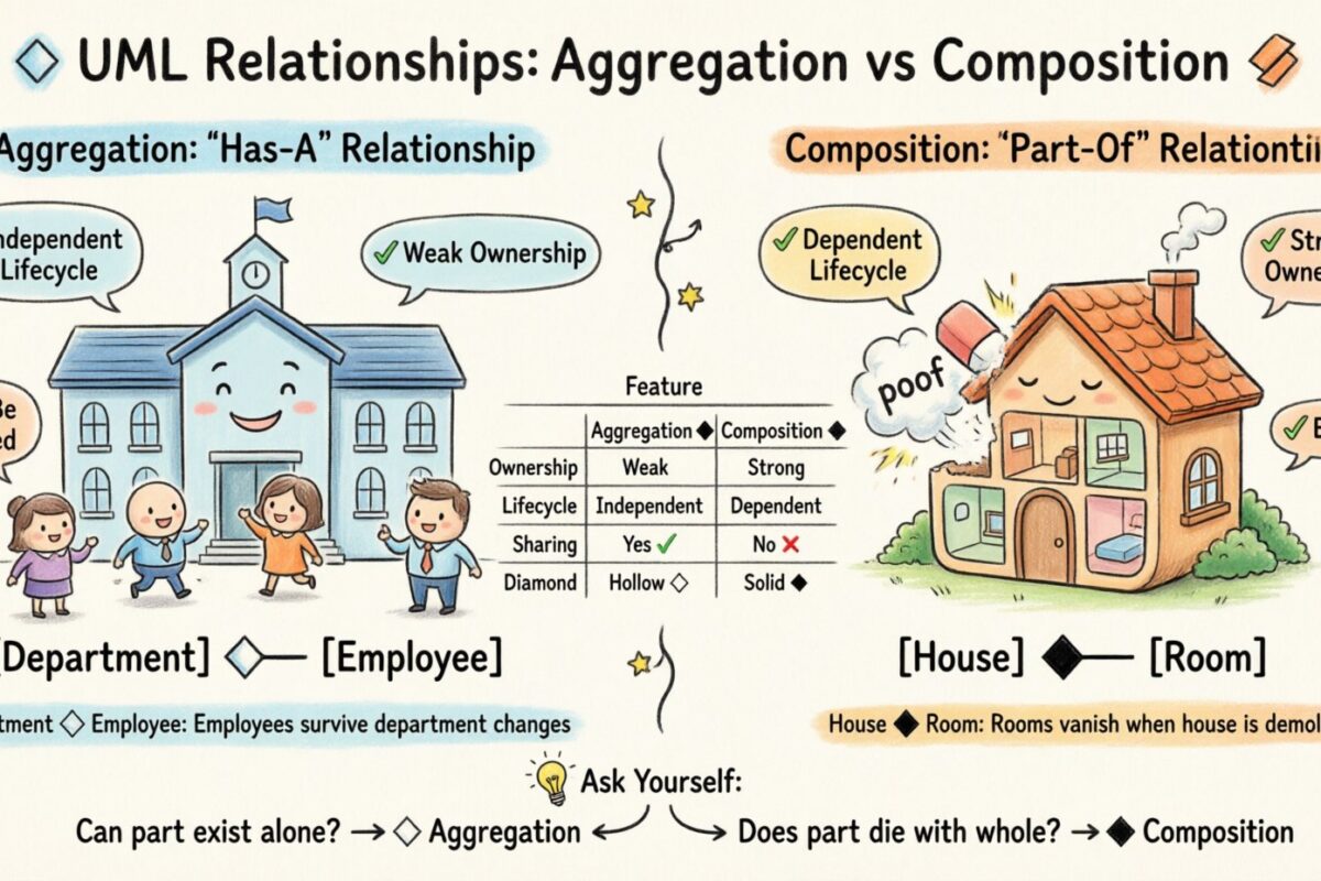 Understanding Aggregation and Composition: A Visual Guide via UML Class Diagrams Understanding Aggregation and Composition: A Visual Guide via UML Class Diagrams
