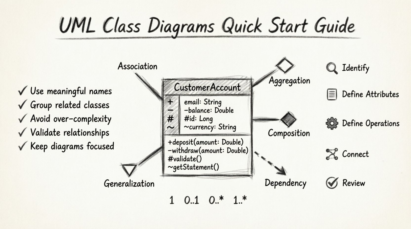 A Quick Start Guide to Drawing UML Class Diagrams