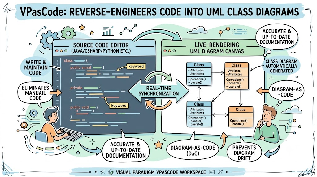 VPasCode: Reverse-Engineers Code Into UML Class Diagrams