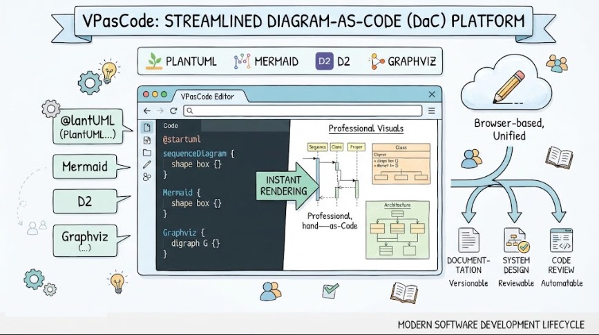 From Text to Vision: The Ultimate Guide to Diagram-as-Code with VPasCode From Text to Vision: The Ultimate Guide to Diagram-as-Code with VPasCode